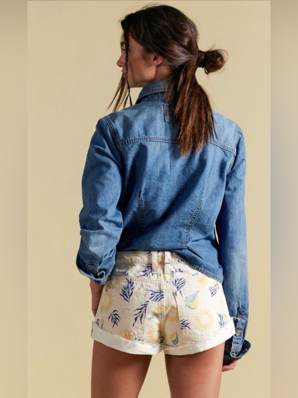 We the Free Cali Cuffed Printed Shorts NWOT Havana combo - Picture 5 of 6